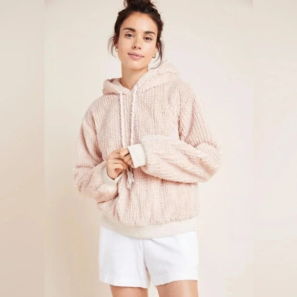 Anthropologie Saturday Sunday Nanette Sherpa Hoodie - Picture 1 of 6